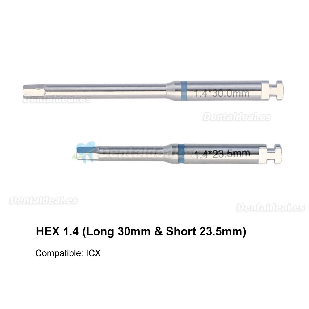 Destornillador Hexagonal para Implantes Dentales Abutment Tipo Latch Acero Inoxidable